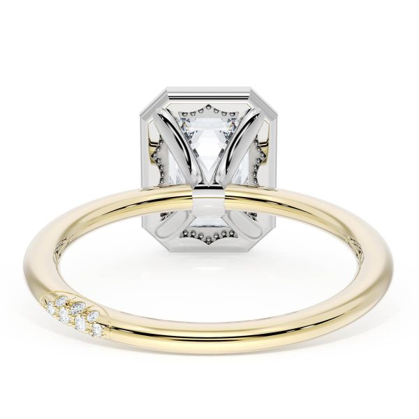 Emerald Bloom Two-Tone Engagement Ring - Image 3
