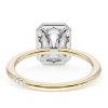 Emerald Bloom Two-Tone Engagement Ring - Image 3