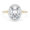 Oval Bloom Two-Tone Engagement Ring