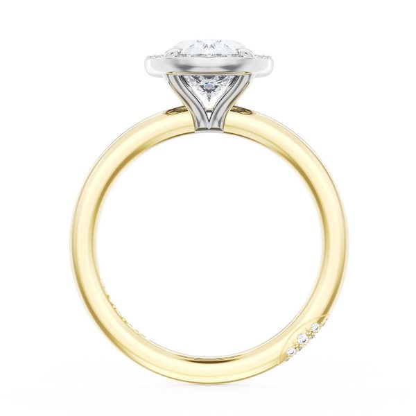 Oval Bloom Two-Tone Engagement Ring - Image 2