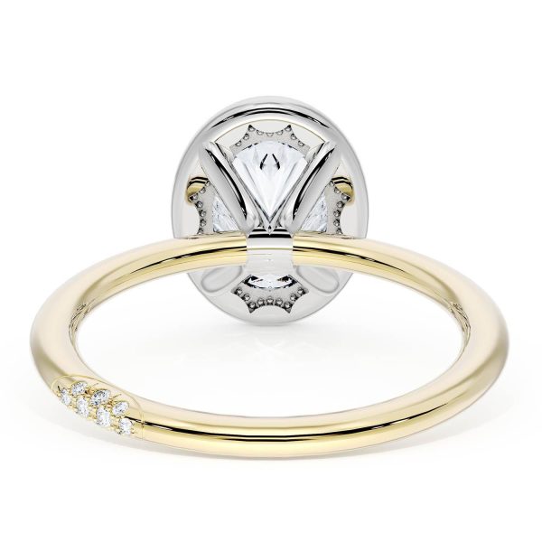 Oval Bloom Two-Tone Engagement Ring - Image 3