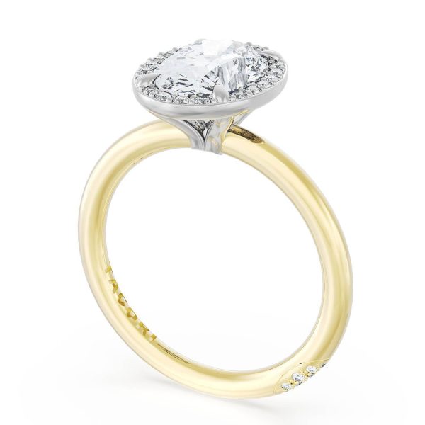 Oval Bloom Two-Tone Engagement Ring - Image 4