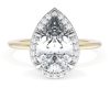 Pear Bloom Two-Tone Engagement Ring