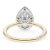 Pear Bloom Two-Tone Engagement Ring - Image 3