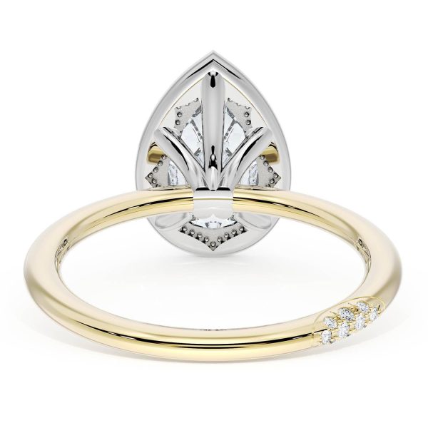 Pear Bloom Two-Tone Engagement Ring - Image 3