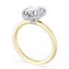 Pear Bloom Two-Tone Engagement Ring - Image 4