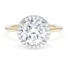 Round Bloom Two-Tone Engagement Ring