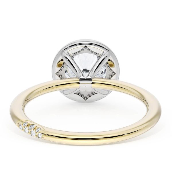 Round Bloom Two-Tone Engagement Ring - Image 3