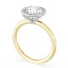 Round Bloom Two-Tone Engagement Ring - Image 4