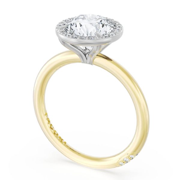 Round Bloom Two-Tone Engagement Ring - Image 4