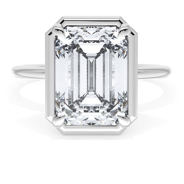Emerald Solitaire Engagement Ring