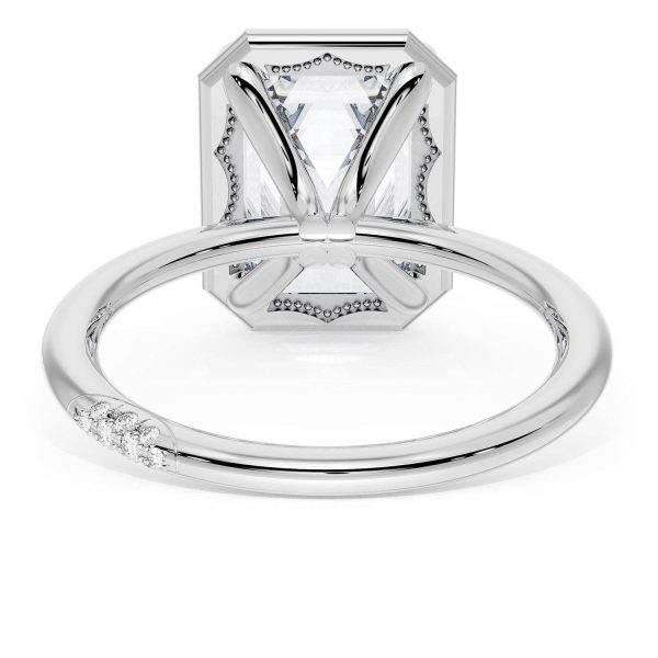 Emerald Solitaire Engagement Ring - Image 3