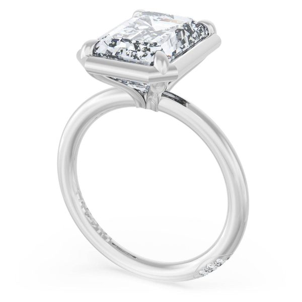 Emerald Solitaire Engagement Ring - Image 4
