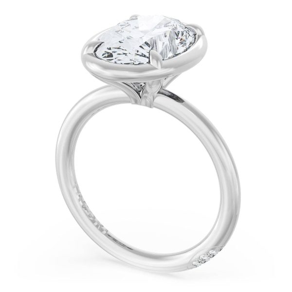Oval Solitaire Engagement Ring - Image 4