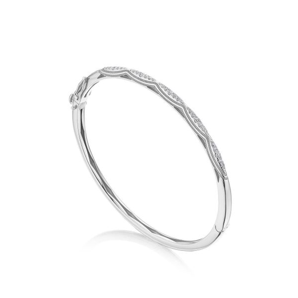 Bangle, Single Row Diamond, 3mm - Image 3