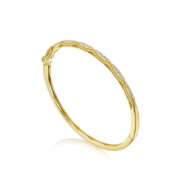 Bangle, Single Row Diamond, 3mm - Image 3