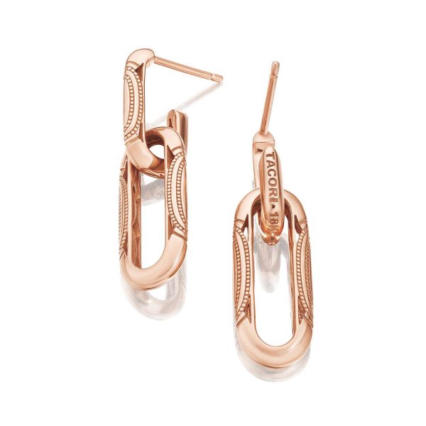 Double Link Earrings, Milgrain - Image 2