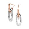 Double Link Earrings, Milgrain Two-Tone - Image 2