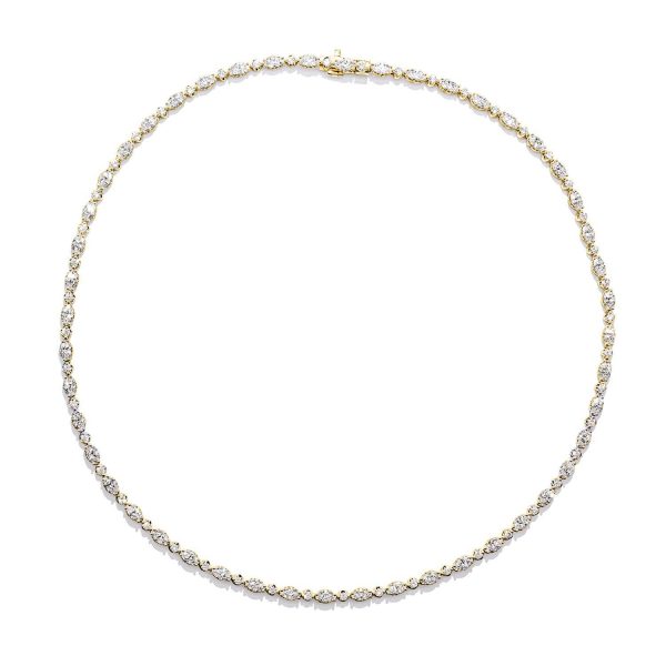 Mixed Diamond Tennis Necklace - Image 2