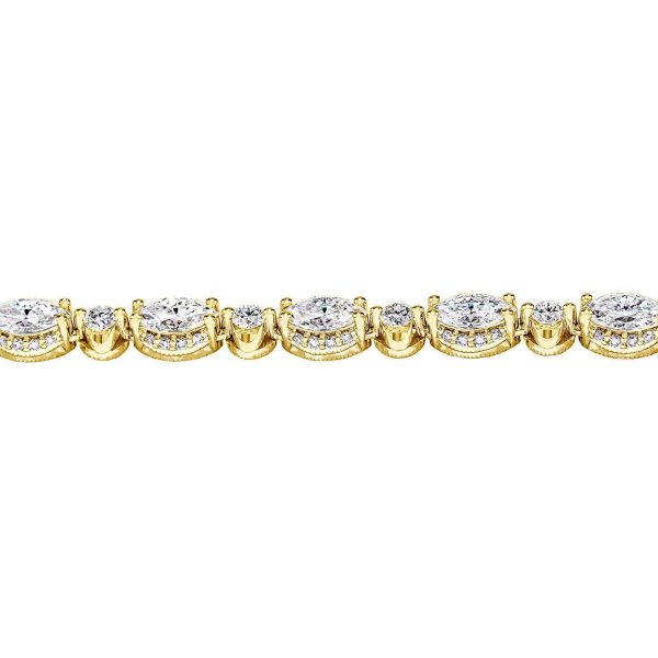 Mixed Diamond Tennis Necklace - Image 3