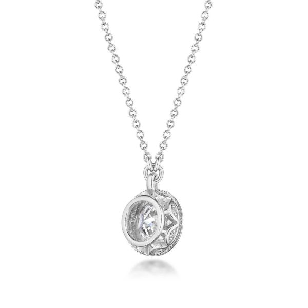 Round Cut Diamond Necklace - Image 2