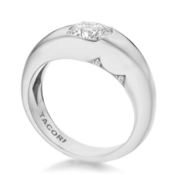Domed Round Cut Diamond Ring - Image 2
