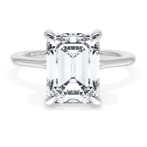 Emerald Solitaire Engagement Ring