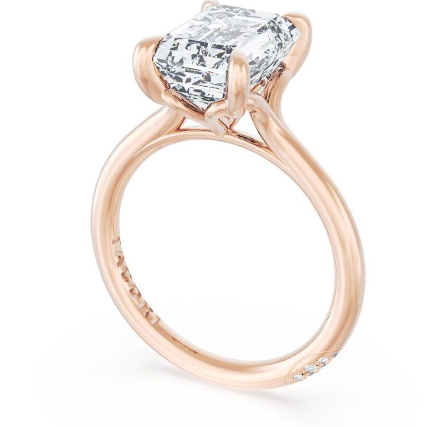 Emerald Solitaire Engagement Ring - Image 3