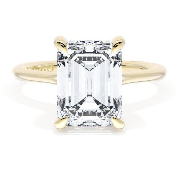 Emerald Solitaire Engagement Ring