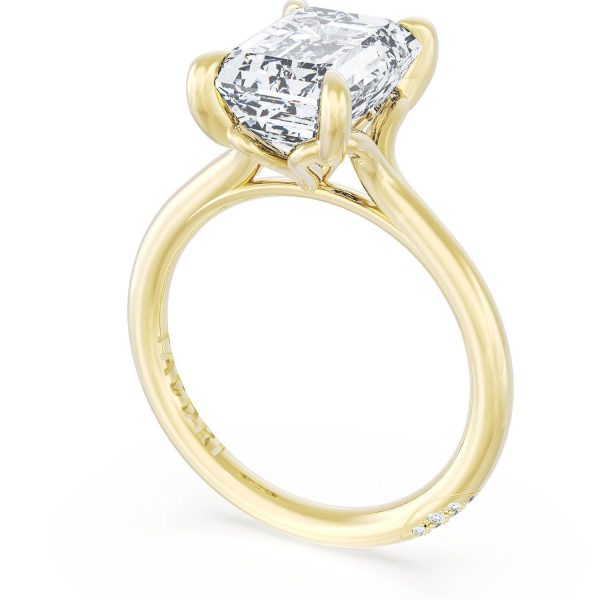 Emerald Solitaire Engagement Ring - Image 3