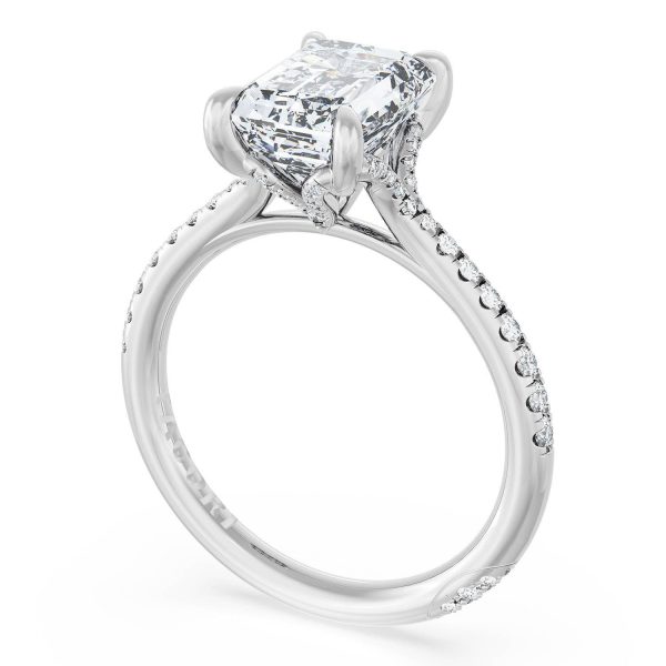 Emerald Solitaire Engagement Ring - Image 3