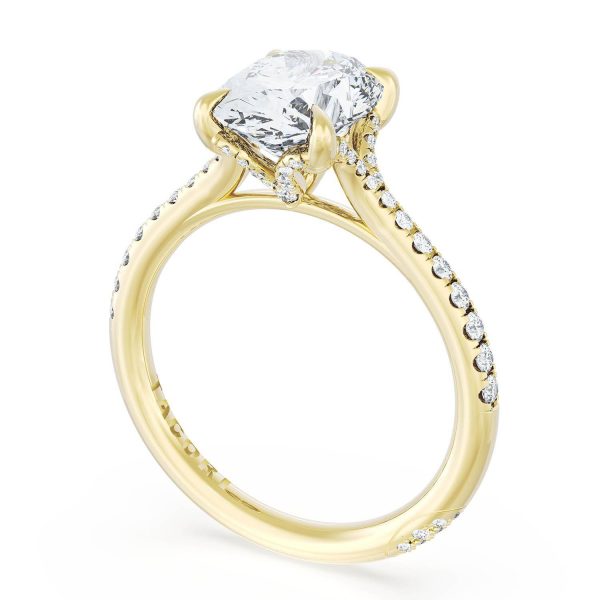 Oval Solitaire Engagement Ring - Image 3