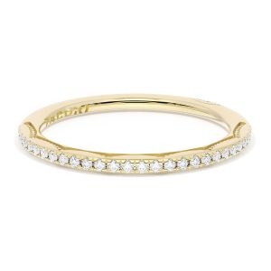 French Pavé Diamond Wedding Band, 1.70mm