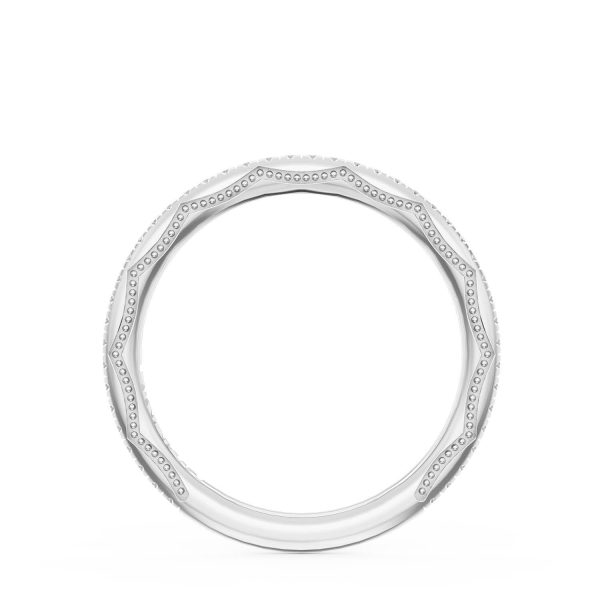 French Pavé Diamond Wedding Band, 1.70mm - Image 2