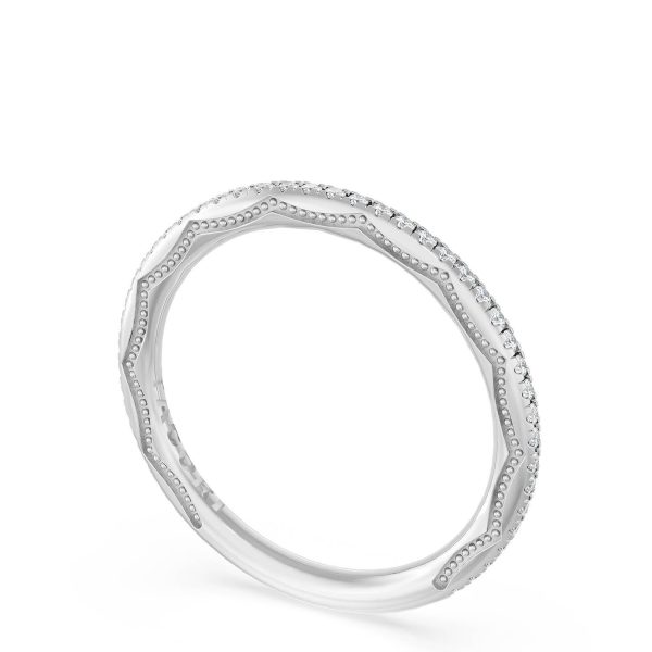 French Pavé Diamond Wedding Band, 1.70mm - Image 3