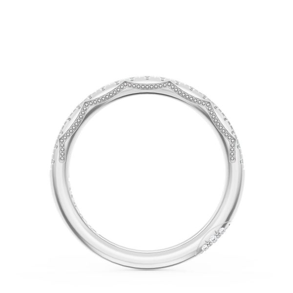 French Pavé Diamond Wedding Band, 2.0mm - Image 2