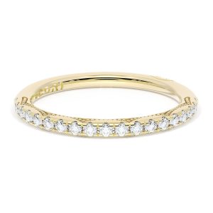 French Pavé Diamond Wedding Band, 2.0mm