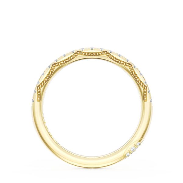 French Pavé Diamond Wedding Band, 2.0mm - Image 2