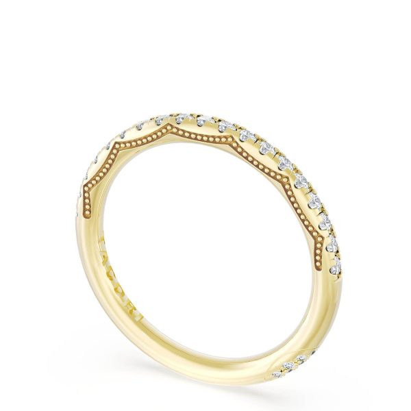 French Pavé Diamond Wedding Band, 2.0mm - Image 3