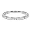 French Pavé Diamond Wedding Band, 2.0mm