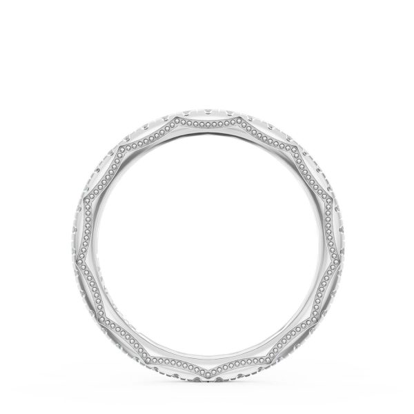 French Pavé Diamond Wedding Band, 2.0mm - Image 2
