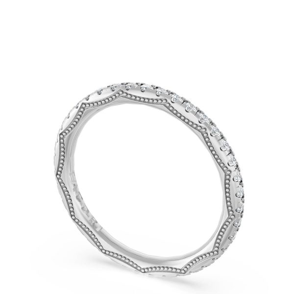 French Pavé Diamond Wedding Band, 2.0mm - Image 3
