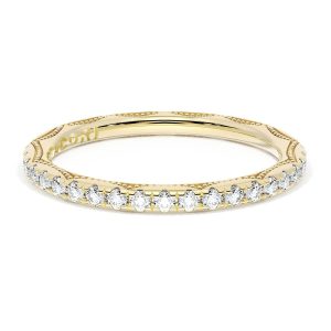 French Pavé Diamond Wedding Band, 2.0mm