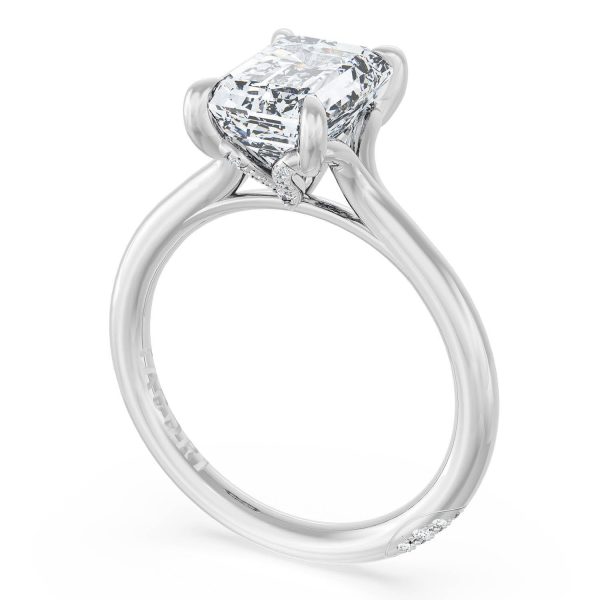 Emerald Solitaire Engagement Ring - Image 3