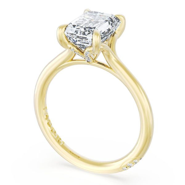 Emerald Solitaire Engagement Ring - Image 3