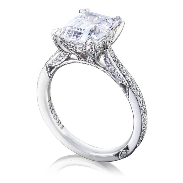 Emerald Solitaire Engagement Ring - Image 3