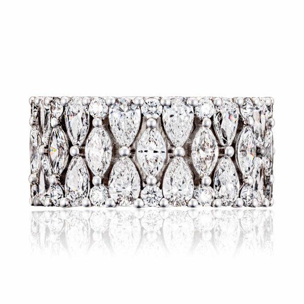 Marquise and Pear Mosaic Band