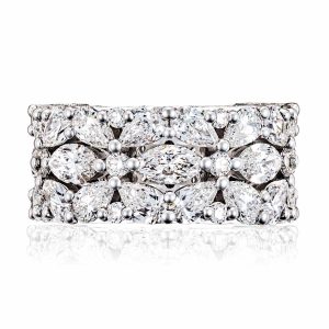 East West Marquise and Pear Mosaic Band