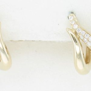 14K YELLOW GOLD DIAMOND  EARRINGS