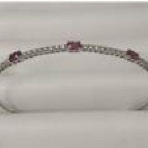 14K WHITE GOLD DIAMOND SAPPHIRE BANGLE